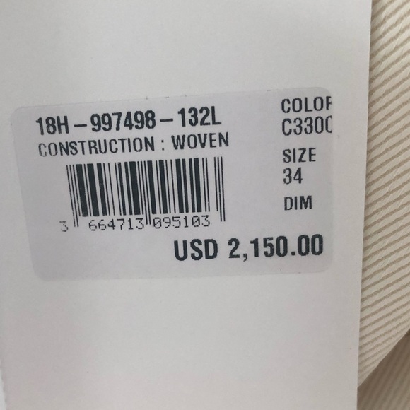 NWT Balmain Cream Double-Breasted Blazer with Silver Buttons. Size 34 - Picture 9 of 12